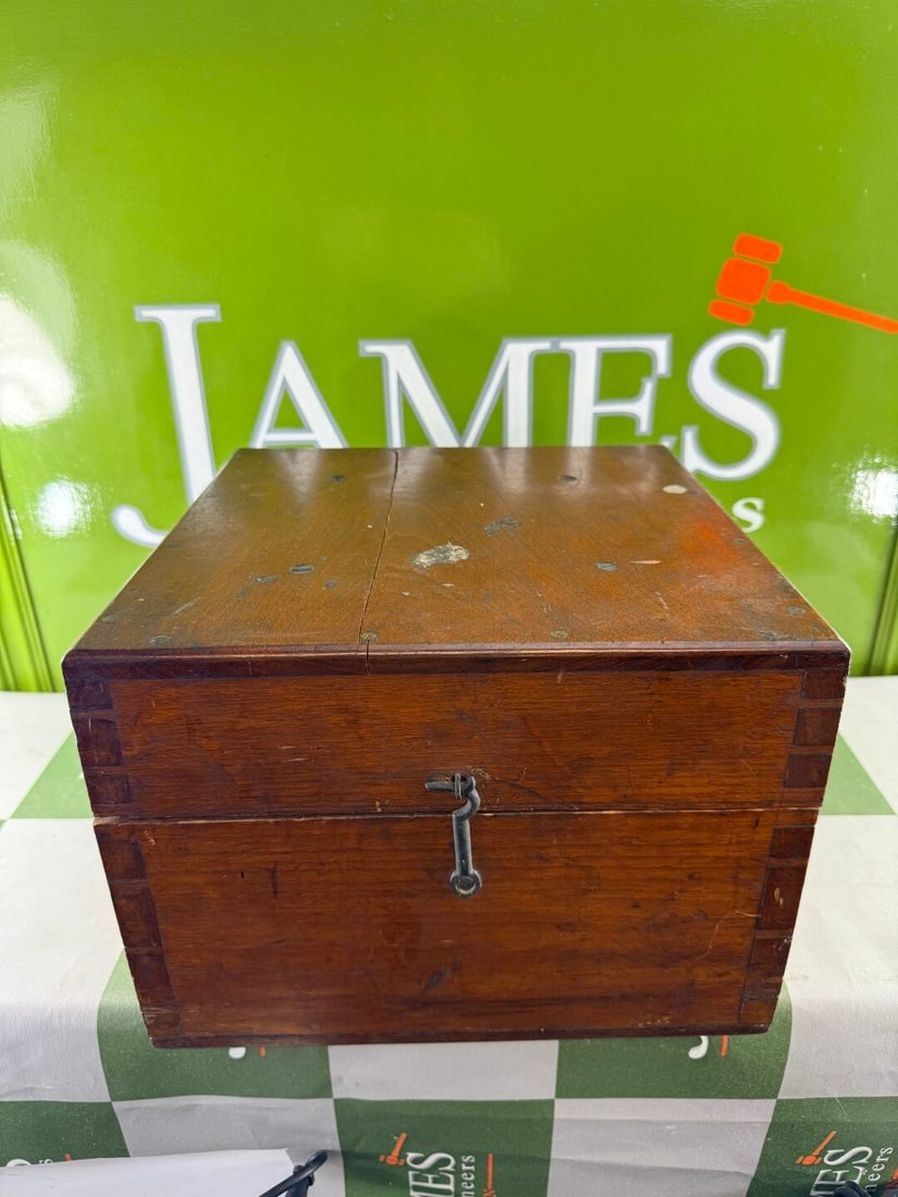 Large Wooden Cased Compass - 2