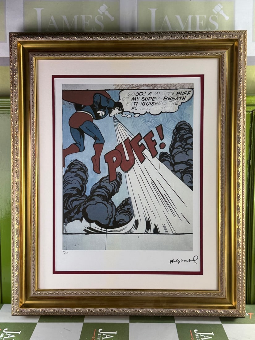 Roy Lichenstein (1923-1997) `Superman` Numbered Ltd Edition Lithograph #71/100 - 6