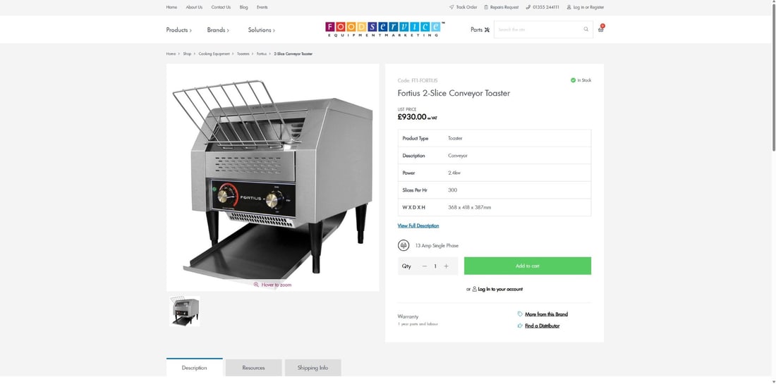 Chef Master FEM ltd Commercial Catering Conveyor Toaster - 5