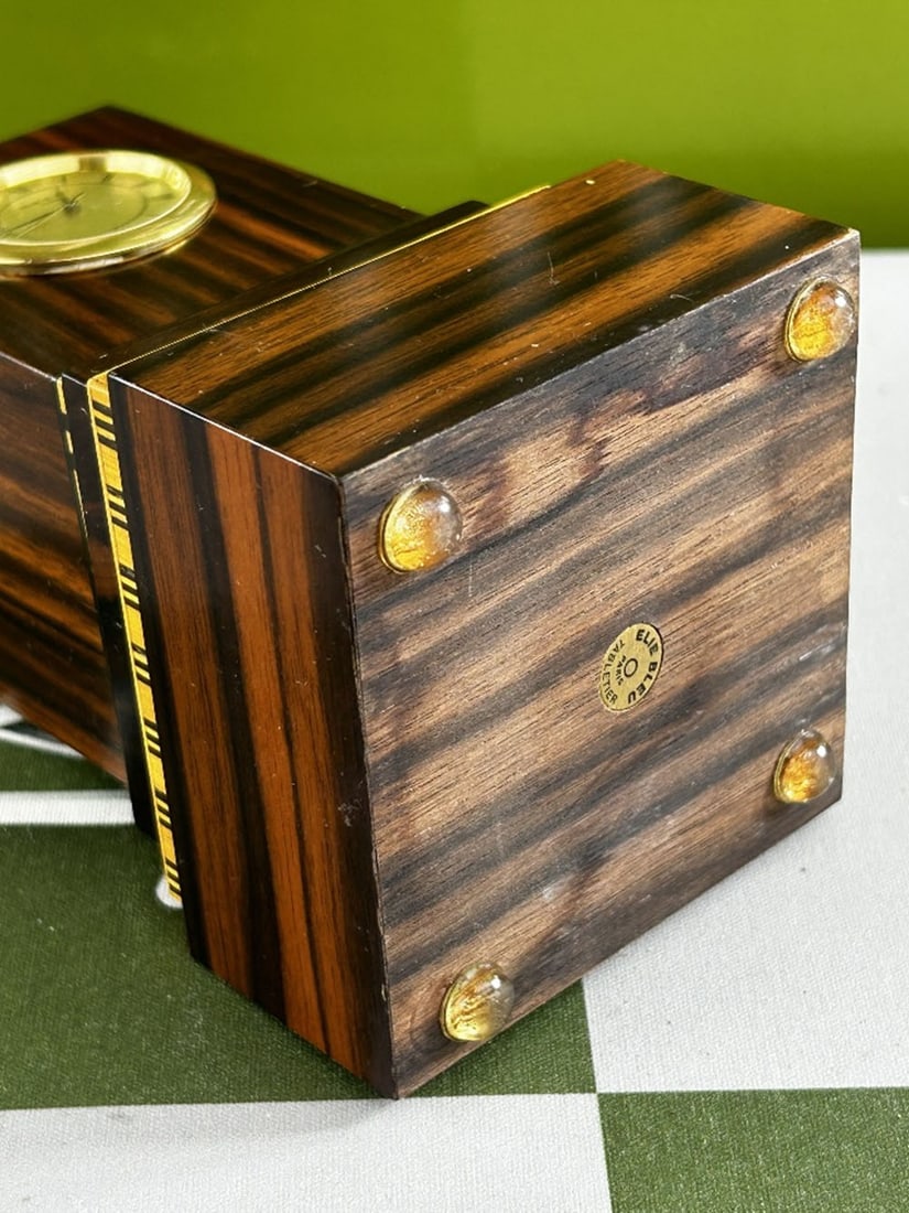 Elie Bleu Tabletier Decor Desk Clock - 3