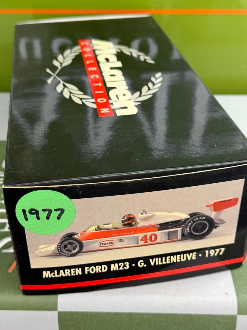 SOLD VIA BUY IT NOW-PLEASE DO NOT BID-MC 1:18 Scale McLaren Ford M23 -G. Villeneuve 1977 British GP - 2