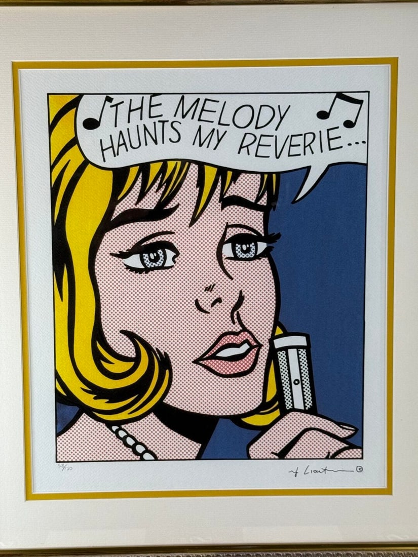 Roy Lichenstein (1923-1997) `Melody` Numbered Ltd Edition Lithograph #58/150 - 2