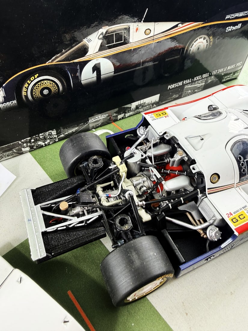 Ltd Edition 1:18 scale Porsche 956L, by Minichamps, Signed by Derek Bell and Jacky Ickx. - 7