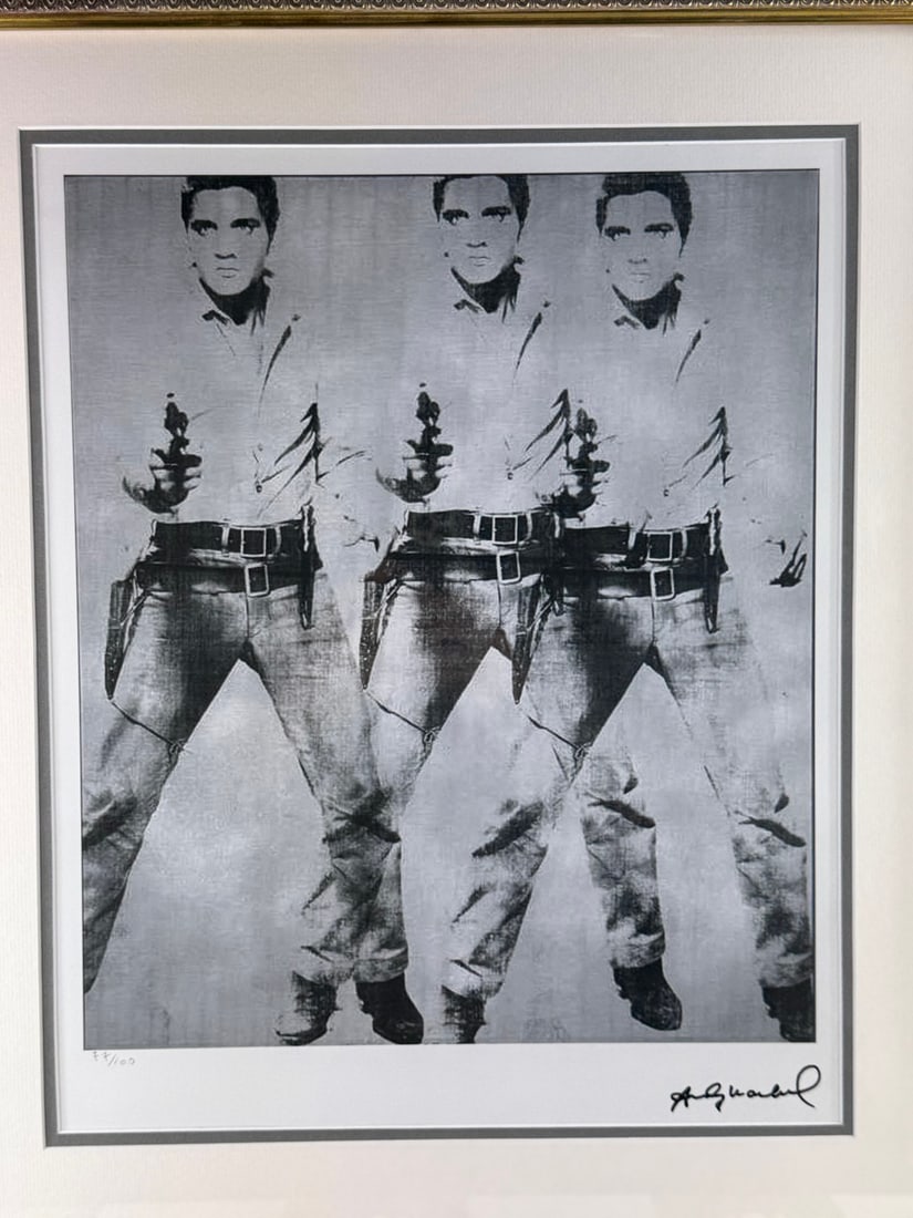 Andy Warhol-(1928-1987) Elvis Numbered Lithograph 77/100 - 6