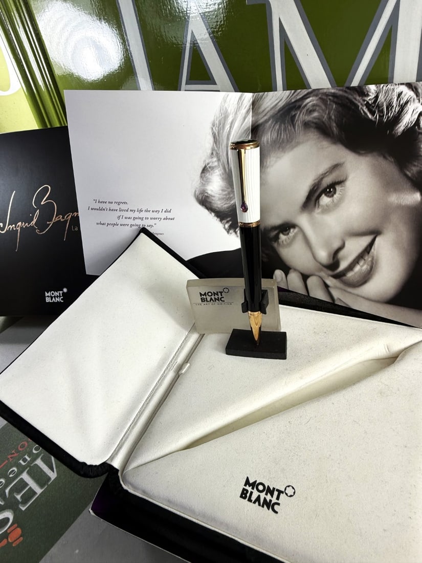 Montblanc Ingrid Bergman La Donna Special Edition Ballpoint Pen. 104907 Amethyst Stone Example - 5
