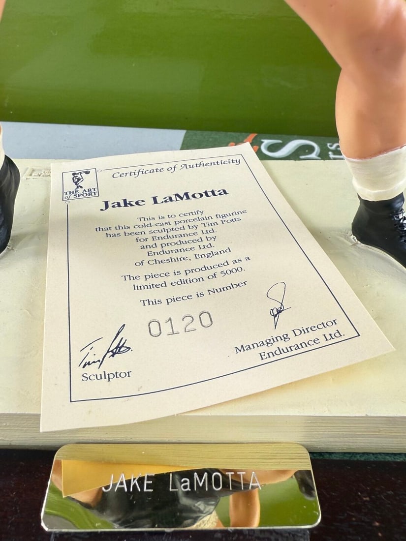 Jake Lamotta Middleweight Boxing Champion- The Art Of Sport By Endurance Figurine. Sculpted by Danie - 3