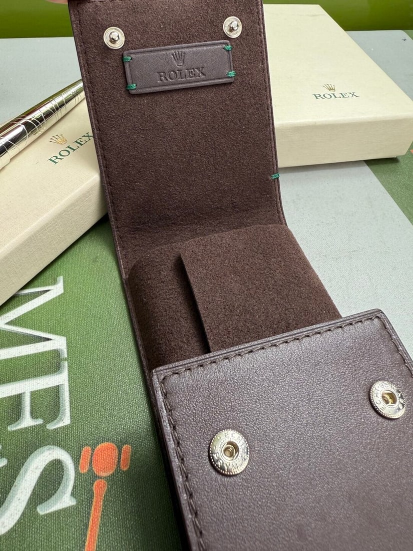 Official Rolex Merchandise Swirl Platinum Ballpoint Pen and Watch Travel Wallet Set - 4