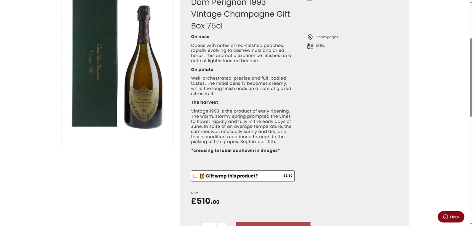 Mot & Chandon, Cuve Dom Perignon 1993 Vintage Champagne, 12.5% vol, 75cl - 4