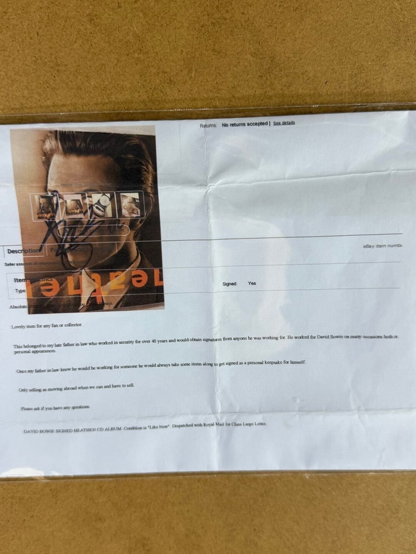 David Bowie One Of A Kind Signed Cd/Vinyl Pop Framed Montage - 11