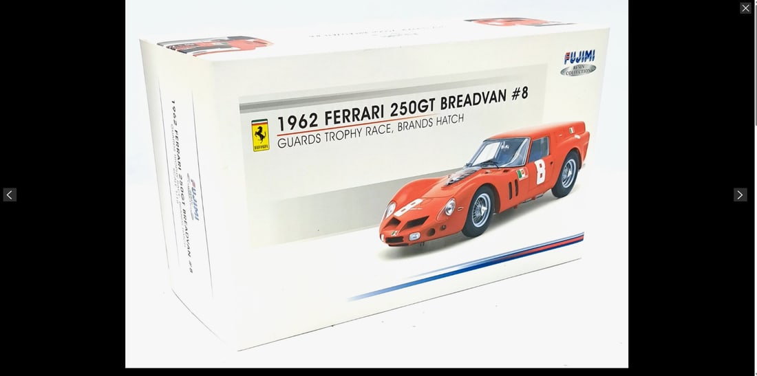 Super Rare-Fujimi 1:18 Scale Resin Collection FJM1218001 1962 Ferrari 250GT Breadvan 8 Guards Trophy - 3