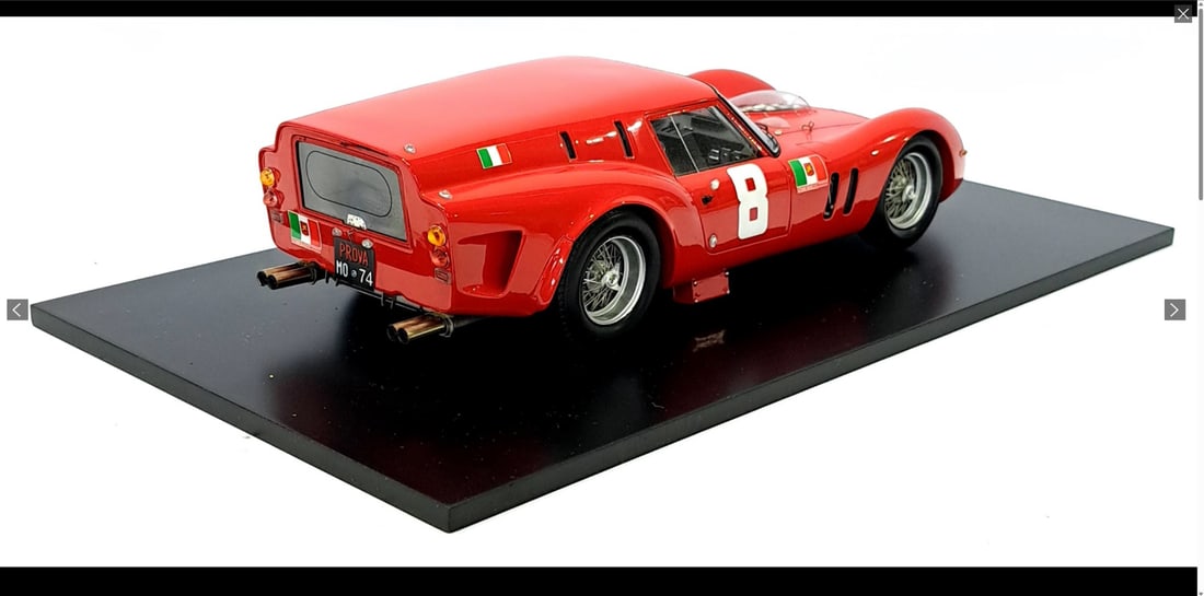 Super Rare-Fujimi 1:18 Scale Resin Collection FJM1218001 1962 Ferrari 250GT Breadvan 8 Guards Trophy - 6