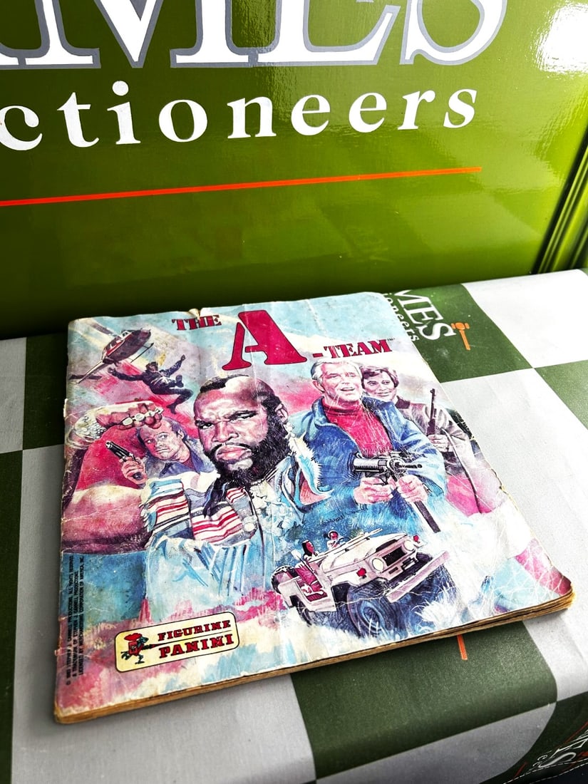 Panini The A-Team Complete Sticker Album 1983: Panini The A-Team Complete Sticker Album 1983, a rare complete sticker collection from the famoius Panini collection, has been in storage for over 20 years.