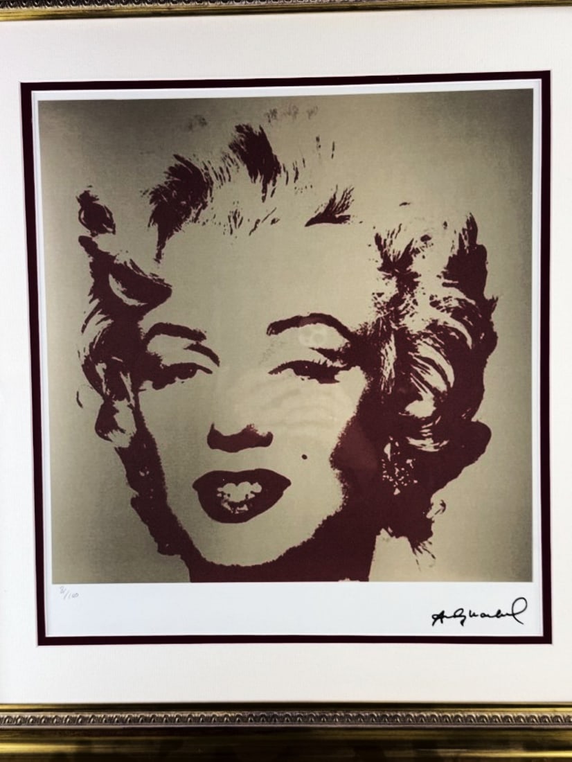 Andy Warhol-(1928-1987) Marilyn Monroe Numbered Lithograph 81/100 - 2