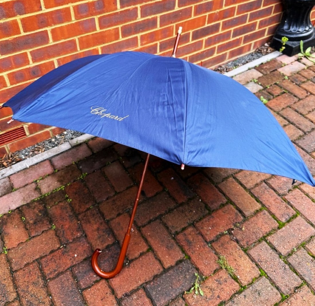 Chopard Watchmaker Official Merchandise Umbrella Wooden Handle-Rare Example - 2