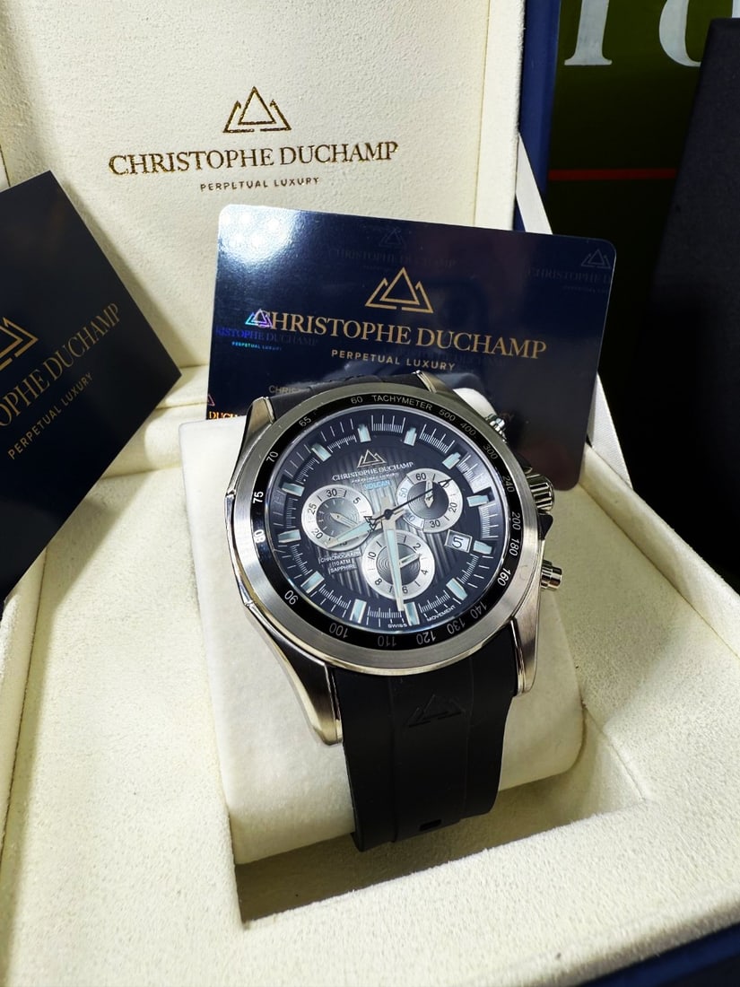 Christophe Duchamp Gent`s Vulcan Chronograph Watch Rrp £2150 - 4