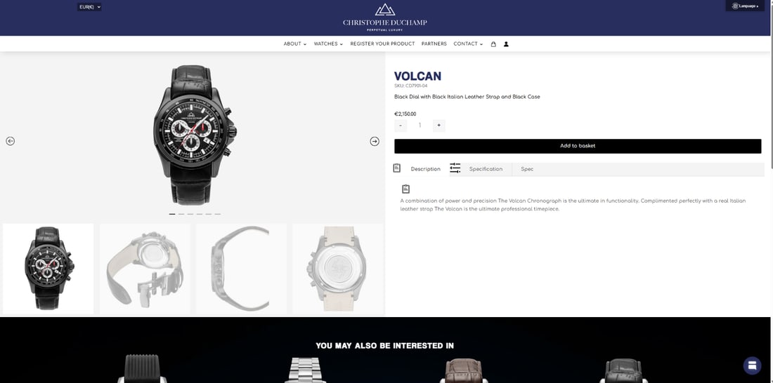 Christophe Duchamp Gent`s Vulcan Chronograph Watch Rrp £2150 - 6