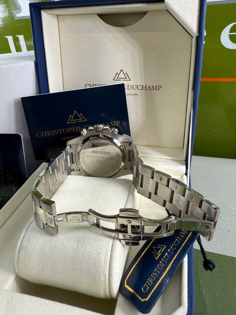 Christophe Duchamp Gent`s Marine Chronograph Watch 44mm Bezel Rrp £1750 - 5