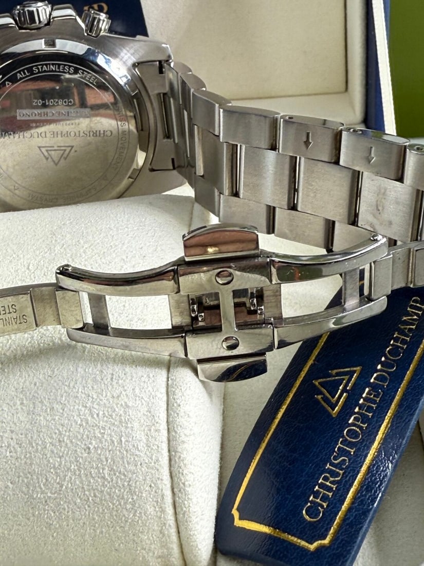 Christophe Duchamp Gent`s Marine Chronograph Watch 44mm Bezel Rrp £1750 - 7