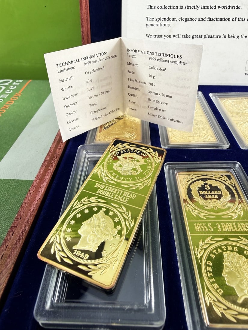 Windsor Mint Gold Plated Million Dollar Ingots Collection - 4
