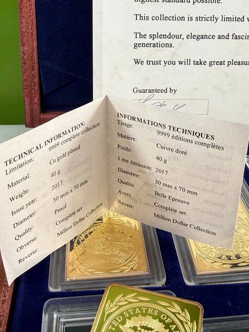 Windsor Mint Gold Plated Million Dollar Ingots Collection - 5