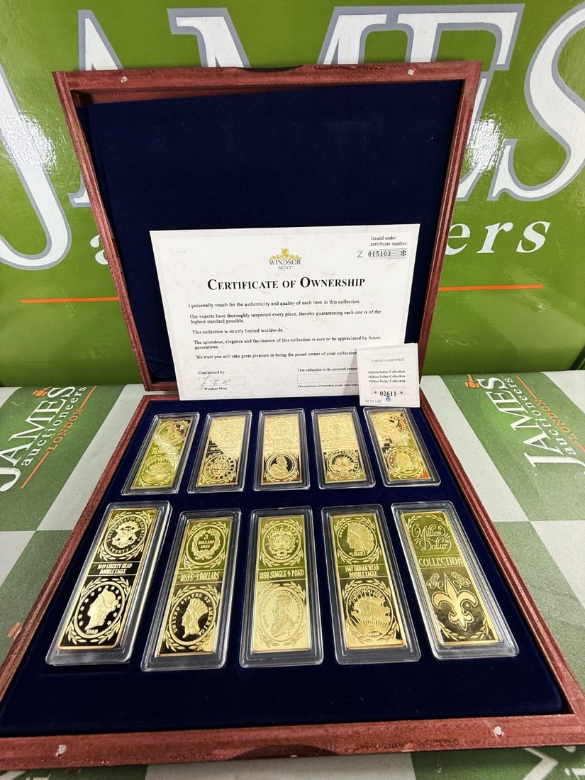 Windsor Mint Gold Plated Million Dollar Ingots Collection - 7