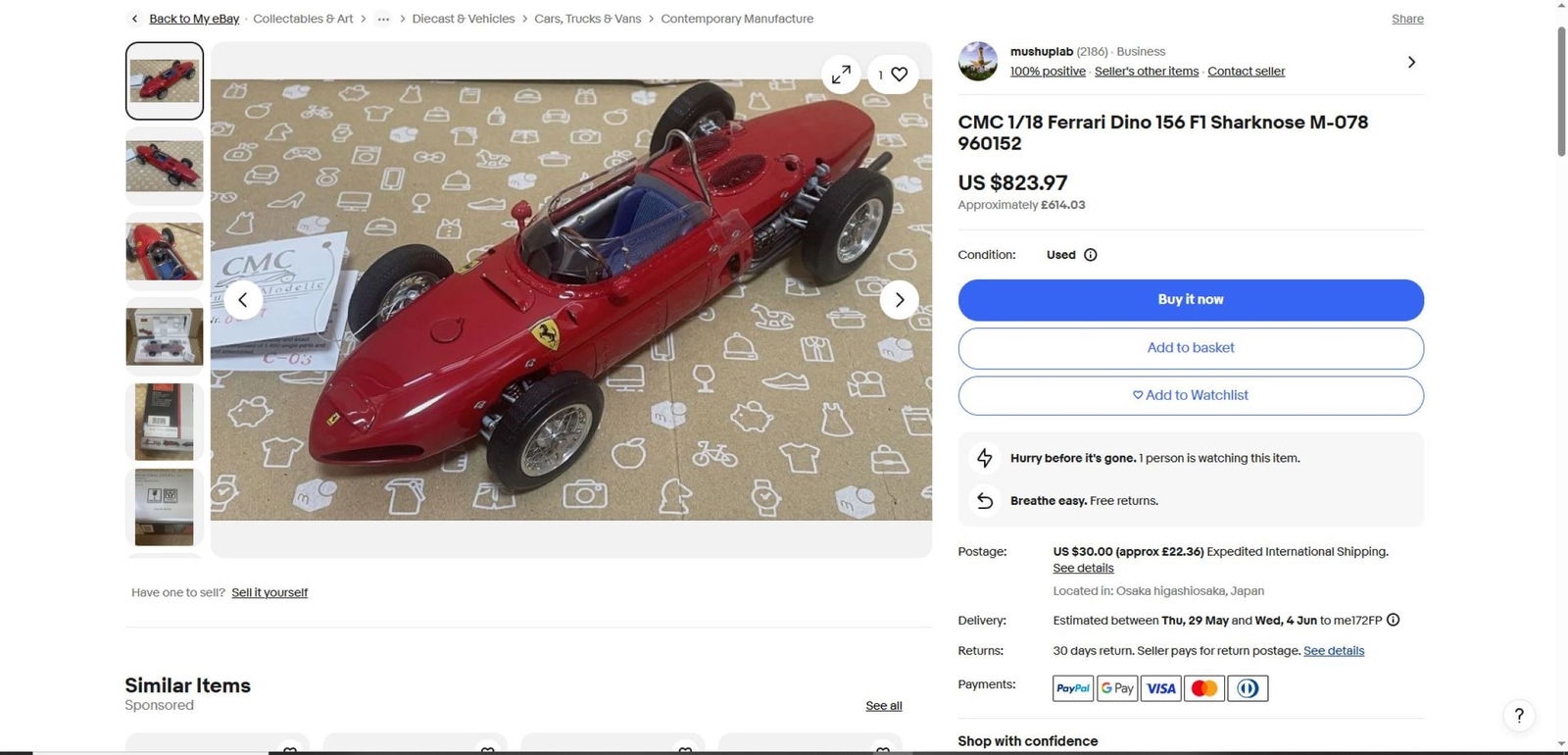 CMC 1:18 Ferrari Dino 156 Sharknose F1 Weltmeister-1961 M078 - 9