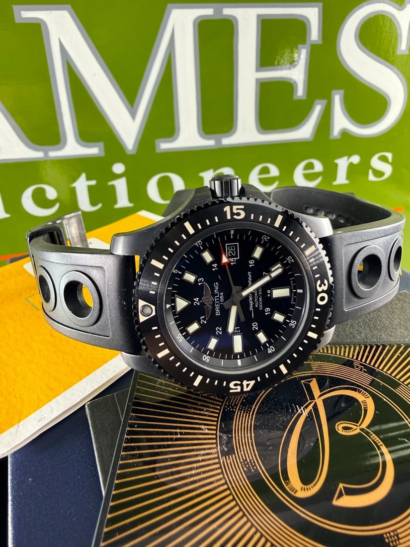 Breitling Superocean Blacksteel Special 44mm Ceramic Bezel Full Set M17393 - 4