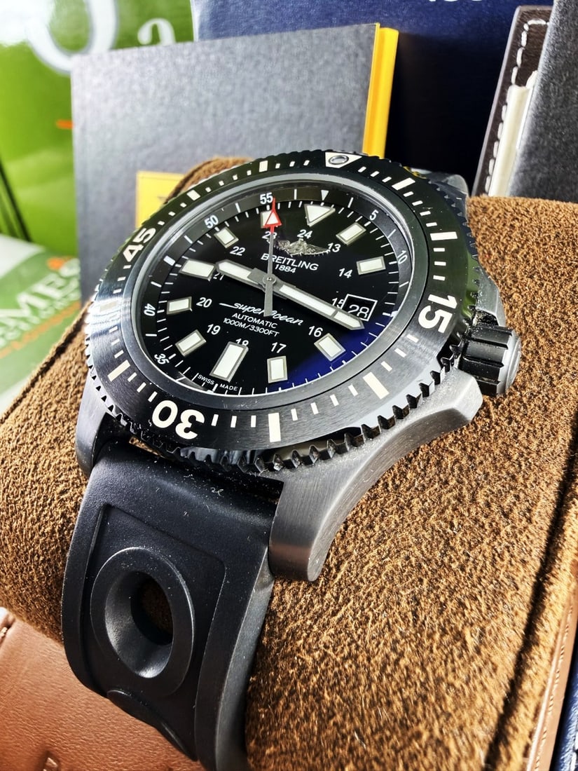 Breitling Superocean Blacksteel Special 44mm Ceramic Bezel Full Set M17393 - 8