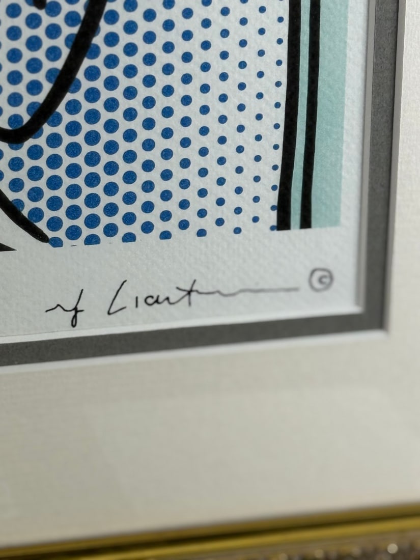 Roy Lichenstein (1923-1997) `Lady Reading` #72/150 Ltd Edition Lithograph Framed - 5