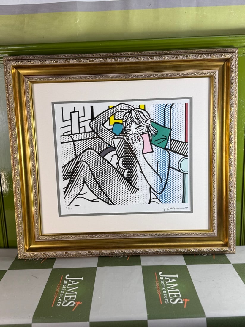 Roy Lichenstein (1923-1997) `Lady Reading` #72/150 Ltd Edition Lithograph Framed - 6