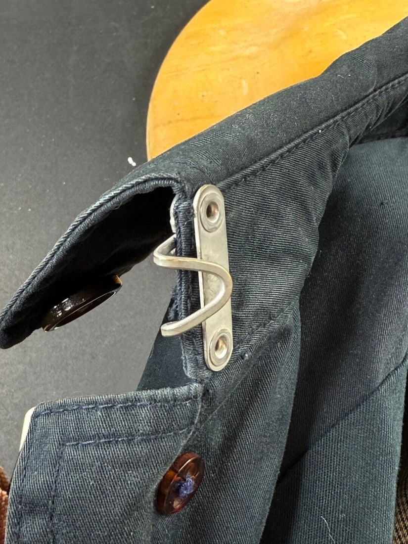 Hackett London Classic Hunters Trench Coat Mac In Navy - 3