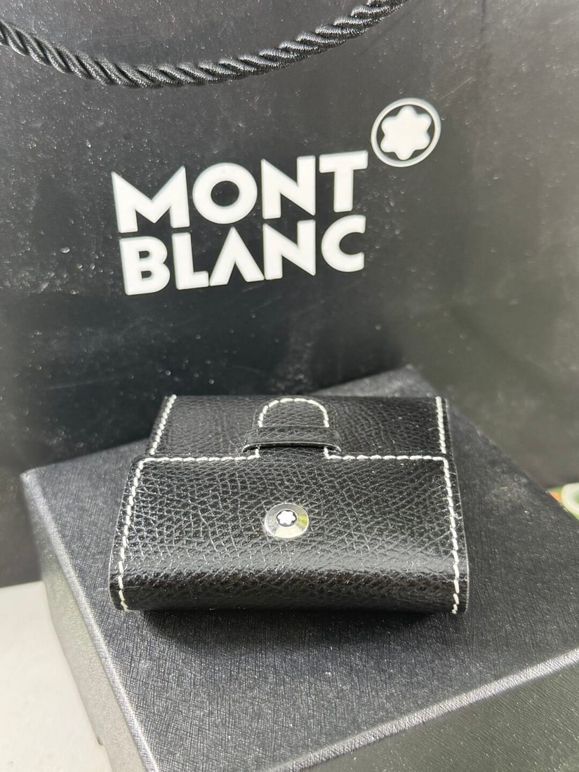 Montblanc Desktop/Travel Alarm Clock In MB Monogram Leather case - 4