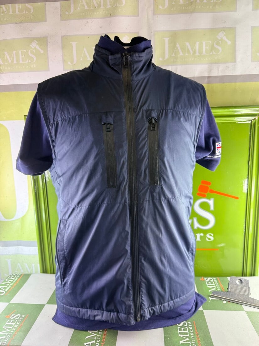 Aston Martin by Hackett Mens Vest Gilet Navy Size M Lightweight Racing Style - 4