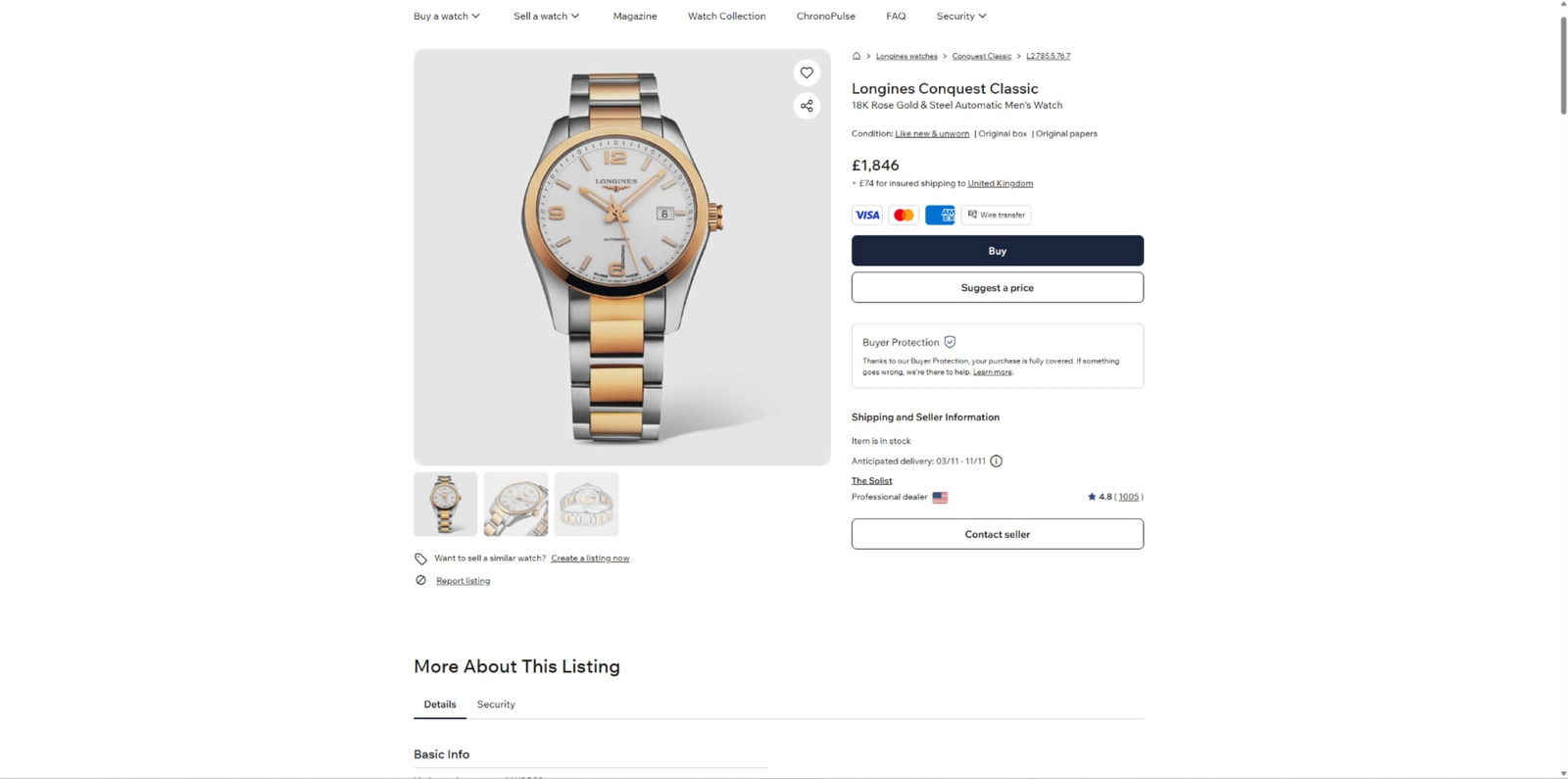 Longines Automatic Conquest Gold 40mm Edition - 7