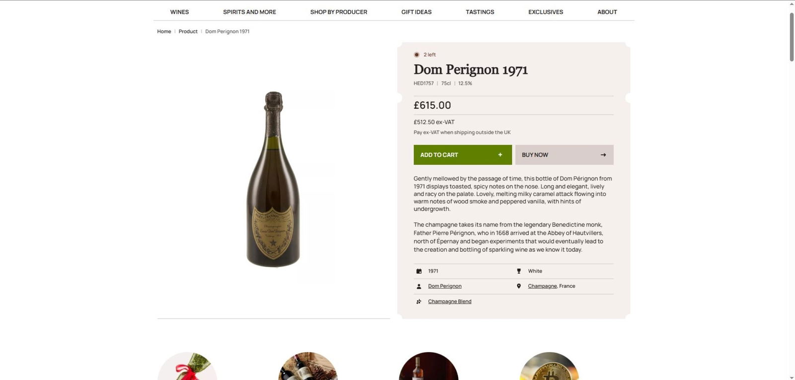 Mot et Chandon, Cuve Dom Perignon Champagne, 1971 Vintage. 50 Year Old Example - 4
