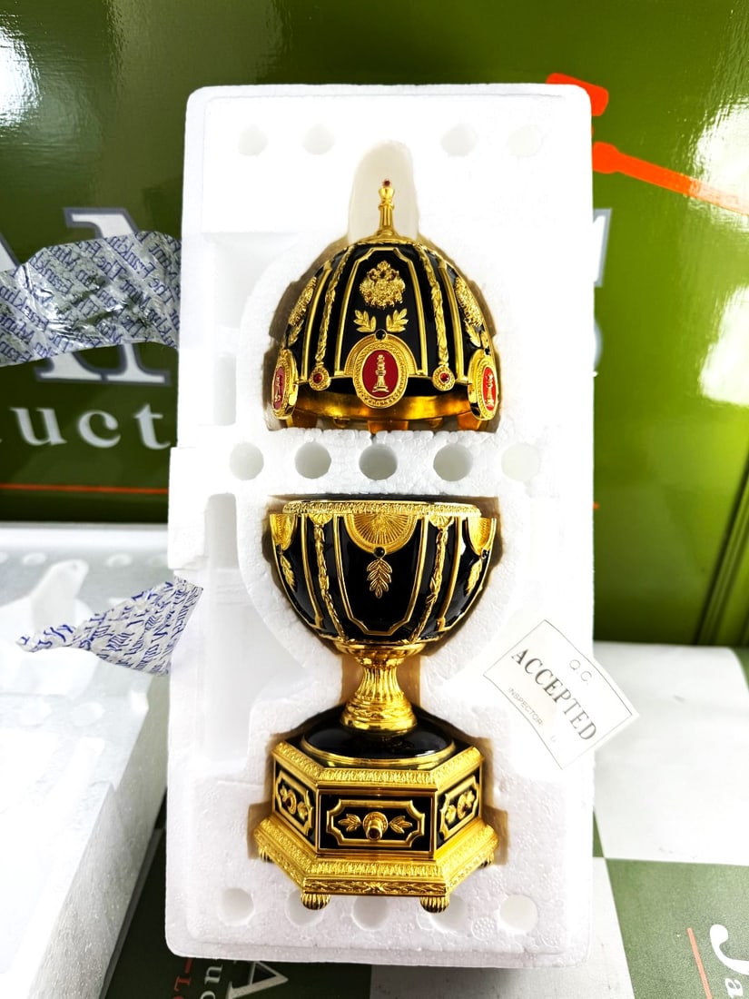 House Of Faberge 24 Carat Gold Imperial Jewelled Egg Chess Set,Unused Example (1 of 19)
