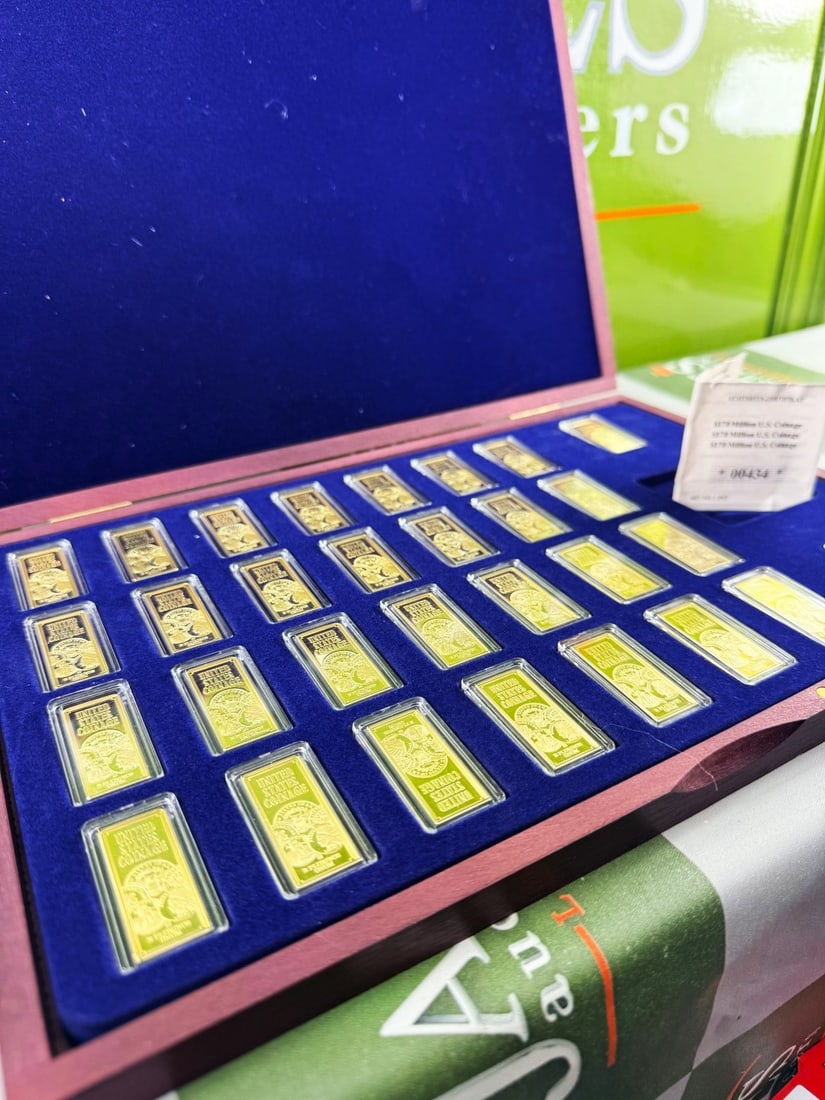 2022 Set American Mint $170 Million U.S. Coinage 29-piece Ingot Set 24k Gold - 2