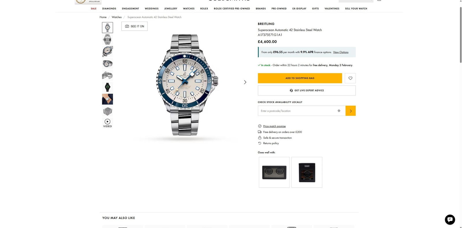 Breitling Superocean Automatic 42 Ceramic/ Steel A17375 Gent`s Watch Rrp £4600 - 6