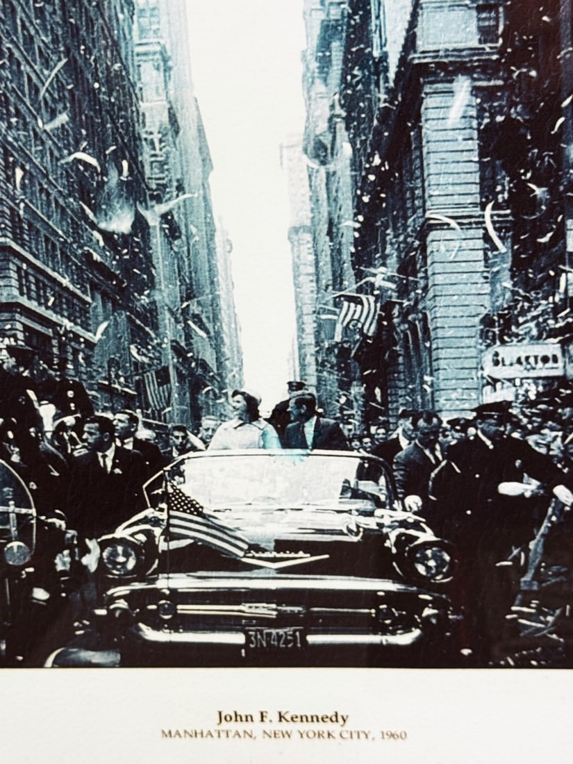 JFK John F Kennedy Framed Print Celebrating Presidency In Manhattan USA - 2