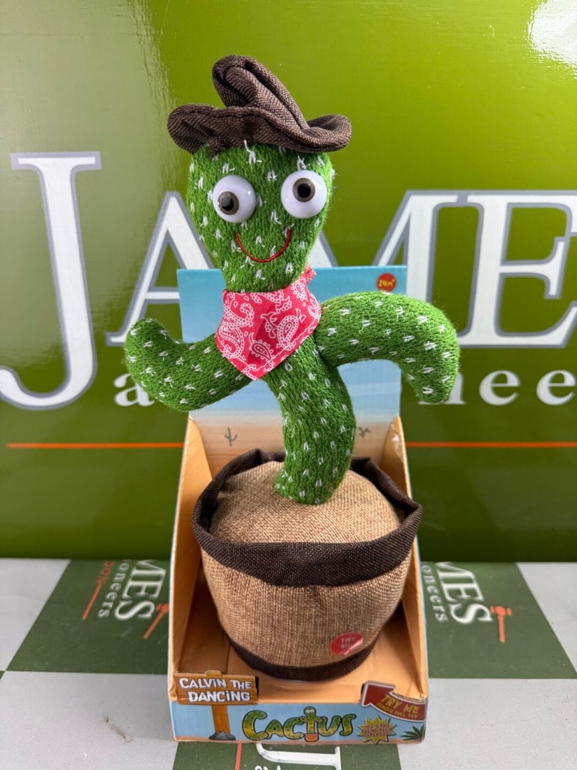 Calvin The Dancing Cactus Desktop Toy-Sings Repeats and Dances: Calvin The Dancing Cactus Desktop Toy