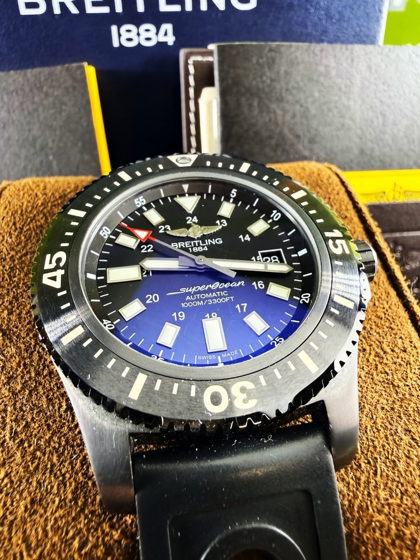 Breitling Superocean Blacksteel Special 44mm Ceramic Bezel Full Set M17393 - 7