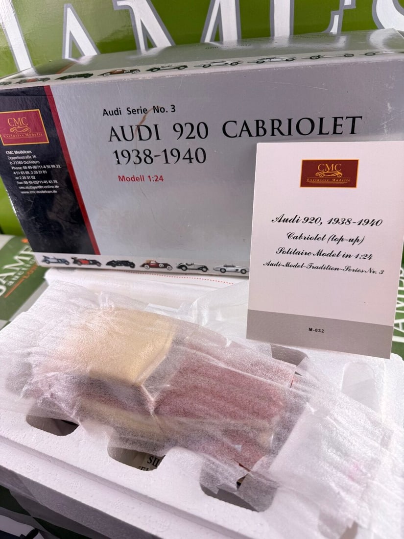 CMC-1:24 Audi 920 Cabriolet, 19381940 (Item No. M-032).Rare Example. - 2