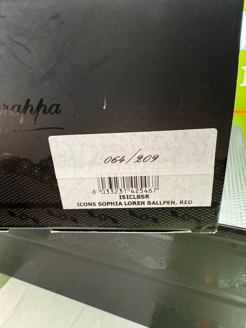 Montegrappa-Sophia Loren Limited Edition Rollerball Pen with Box and Papers Rrp £1900 - 2