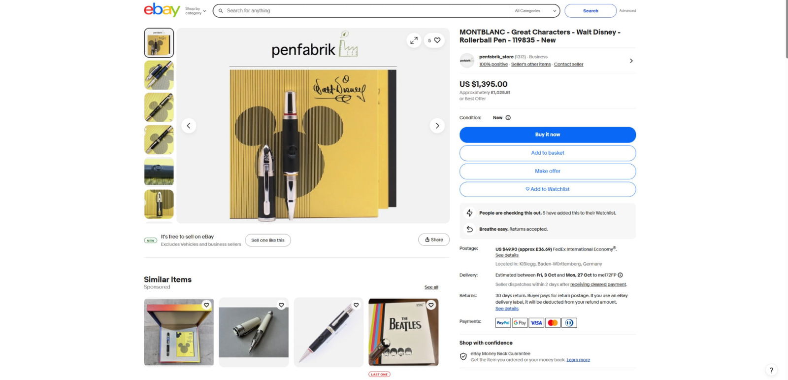 Montblanc Great Characters-Walt Disney Special Edition Rollerball - 4