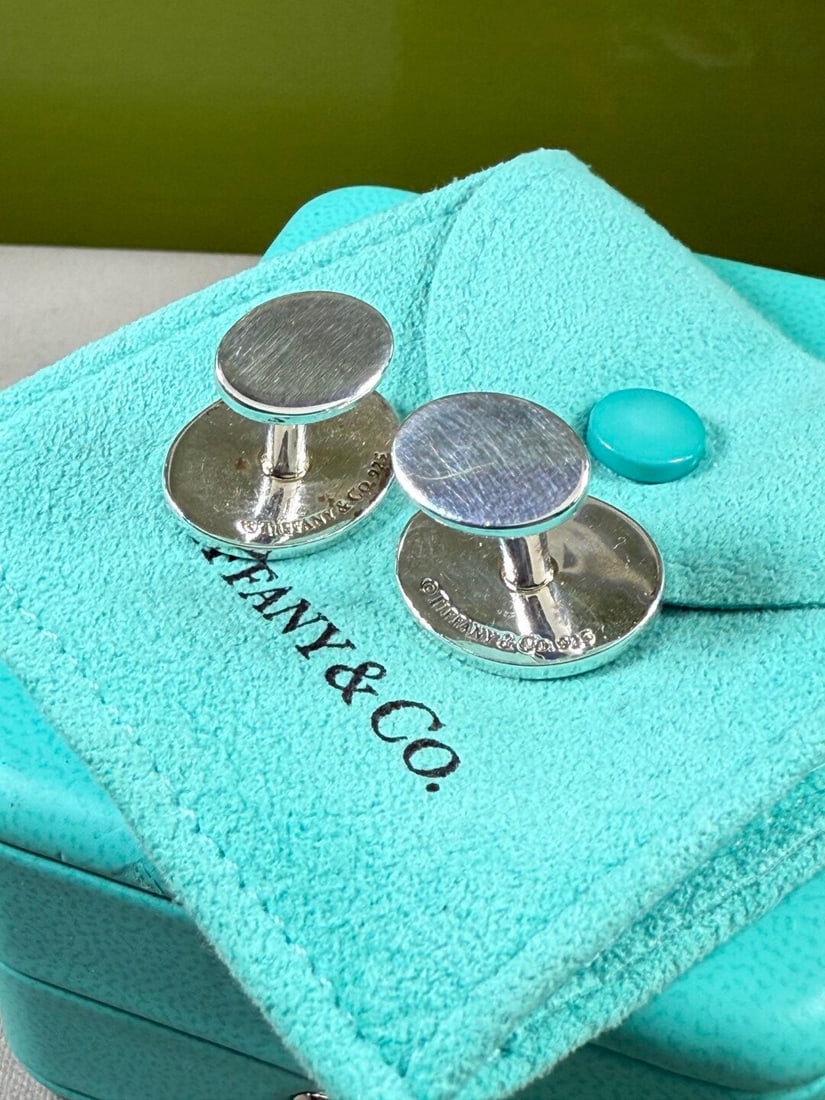 Tiffany & Co `Return To` Solid Silver Classic Cufflinks - 3