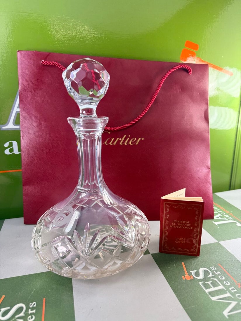 Cartier Paris Crystal Decanter -`The Roxburghe` Golfing Trophy Edition - 5