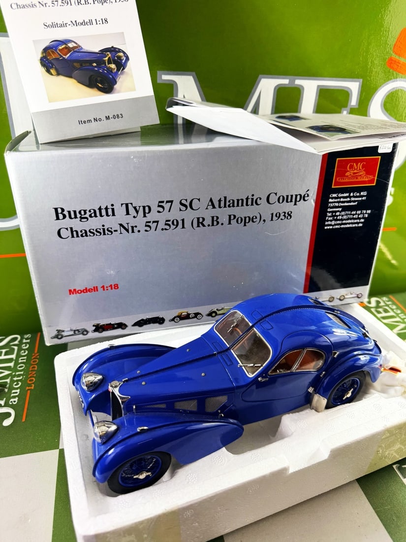 CMC M-083 Bugatti Typ 57 SC Atlantic Coupe 1/18th Scale 1938-V Rare Example. (1 of 7)