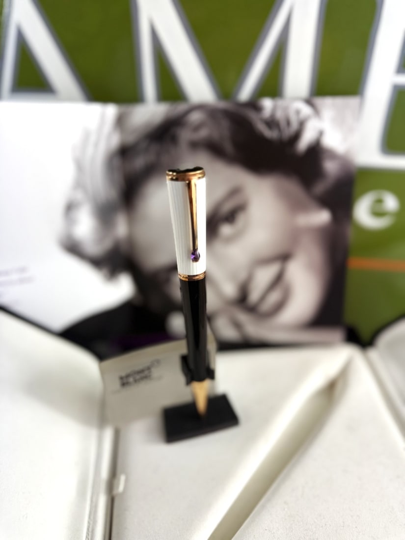 Montblanc Ingrid Bergman La Donna Special Edition Ballpoint Pen. 104907 Amethyst Stone Example - 6