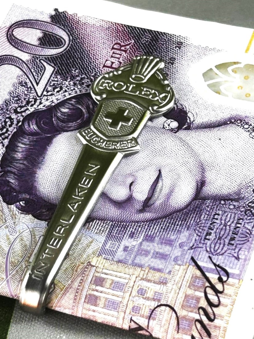 Rolex Vintage Money Clip: Rolex Vintage Money Clip, converted from a genuine Rolex spoon.