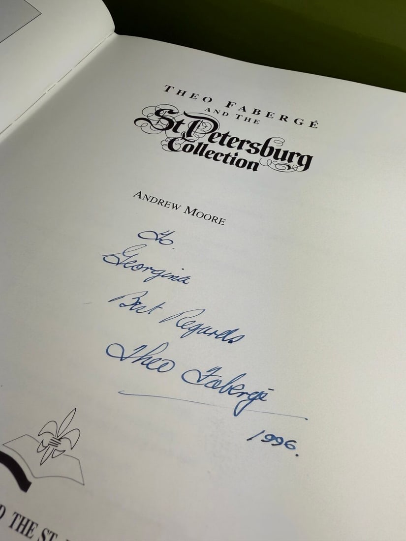 Signed Hardback Copy Of Theo Faberge Creations & History - 2